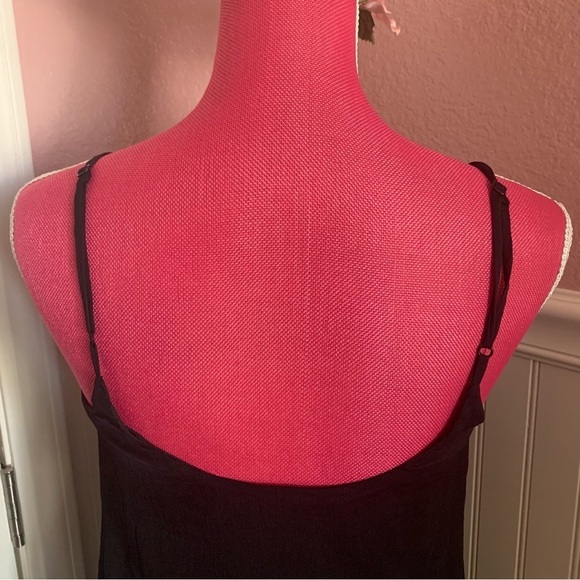 Chiffon Tiered Adjustable Spaghetti Strap Blouse, Flower Detail, Women’s size S - Picture 7 of 9